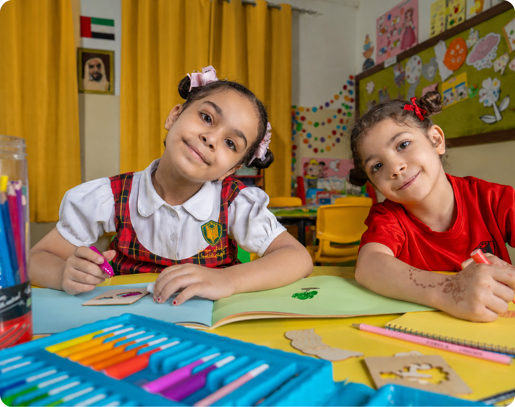 Students engaged in classroom learning
