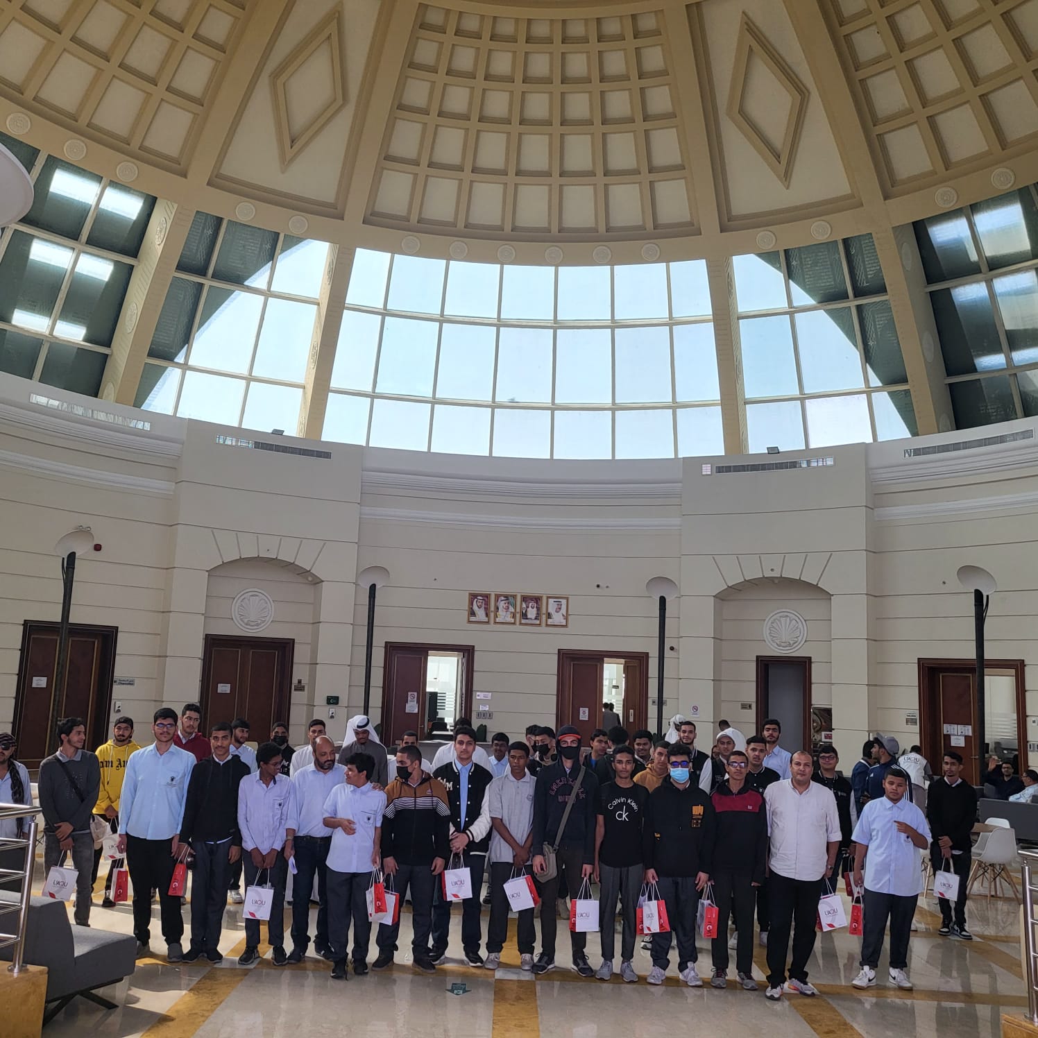 The Students of Grade 12 on a Visit to Umm Al Quwain University